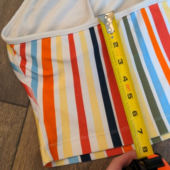 Nike rainbow striped spaghetti strap crop top EUC Small 90's cropped Y2K - Picture 6 of 7
